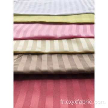 tissu jacquard dobby à rayures de polyester de différentes couleurs